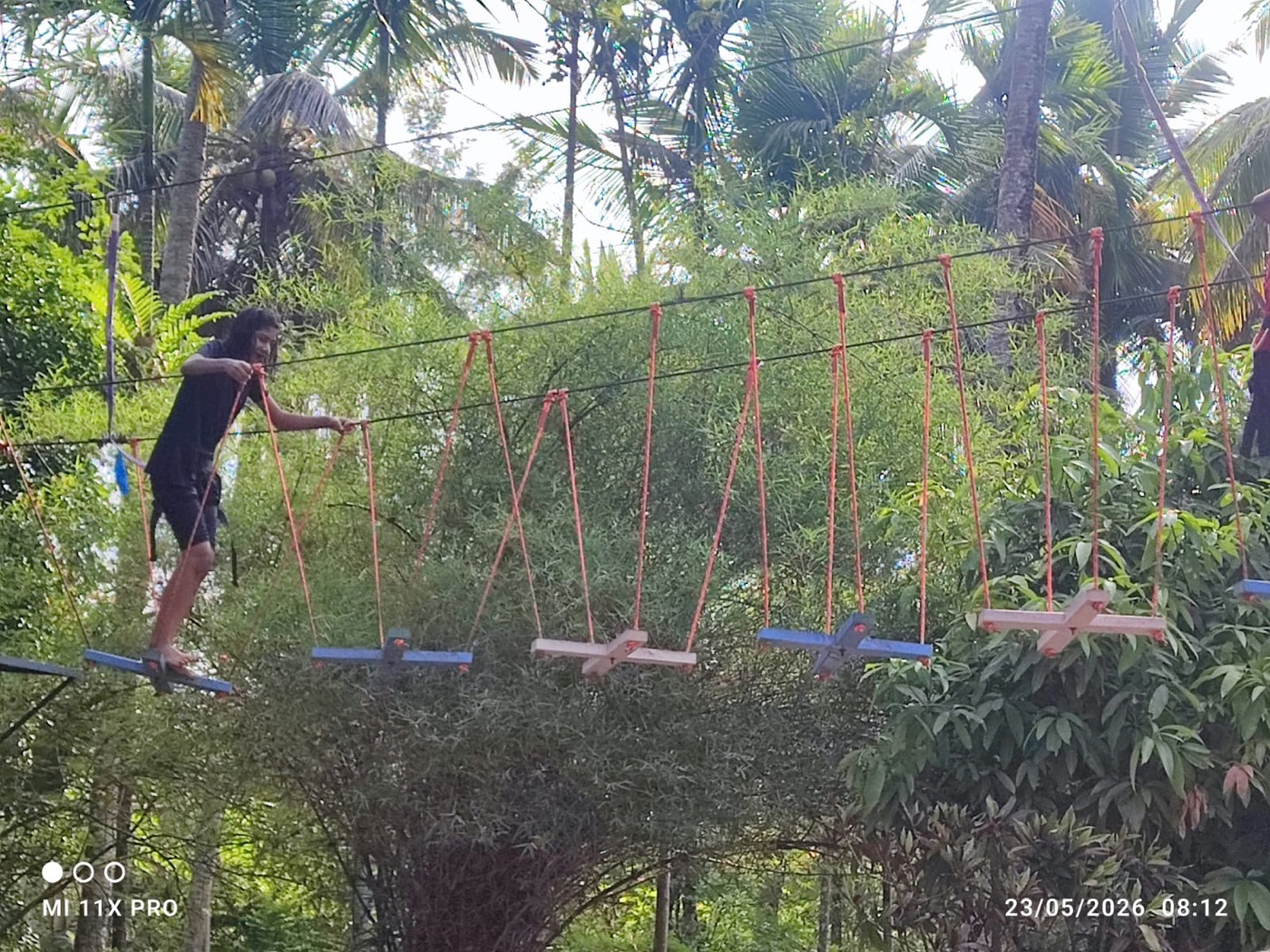 Rope adventure activity at Coorg Homestay